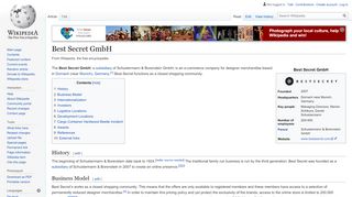 
                            8. Best Secret GmbH - Wikipedia