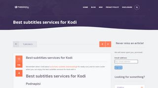
                            6. Best subtitles services for Kodi | masoopy