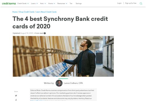 
                            12. Best Synchrony Financial credit cards of 2019 | Credit Karma
