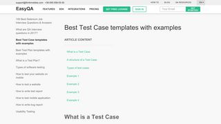 
                            2. Best test case templates and examples: manual and automation