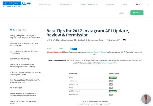 
                            9. Best Tips for 2017 Instagram API Update, Review & Permission -