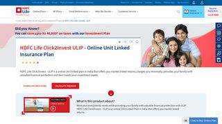 
                            4. Best ULIP Plan - Click2Invest Online Unit Linked Insurance Plan in ...