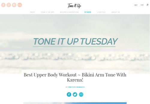 
                            13. Best Upper Body Workout ~ Bikini Arm Tone With Karena! - ToneItUp ...