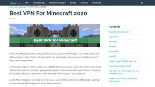 
                            11. Best VPN for Minecraft in 2019 and how to get around IP bans