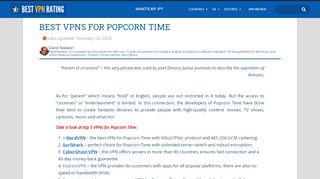 
                            12. Best VPN For Popcorn Time: Enjoy The Best Content