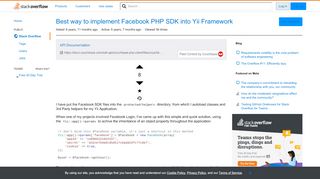 
                            7. Best way to implement Facebook PHP SDK into Yii Framework - Stack ...