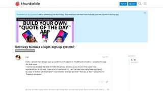 
                            6. Best way to make a login-sign up system? - Thunkable Community