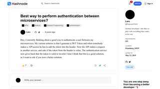 
                            9. Best way to perform authentication between microservices? - Hashnode