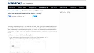 
                            7. Best Western Customer Satisfaction Survey