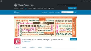 
                            3. Best WordPress Gallery Plugin – Gallery Bank | WordPress.org