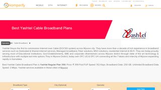 
                            9. Best Yashtel Cable Broadband Plans - Komparify