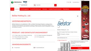 
                            4. BeStar Holding Co., Ltd. - Ausstellerdetails - electronica ...