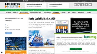 
                            5. Beste Logistik Marke 2019 Event | LOGISTIK HEUTE - Das deutsche ...