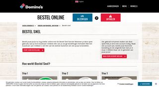 
                            1. Bestel Snel functie - Pizza bestel je eenvoudig online op dominos.nl