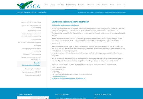 
                            5. Bestellen beademingsbenodigdheden – VSCA