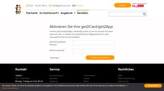 
                            2. Bestellen – get2Card.de