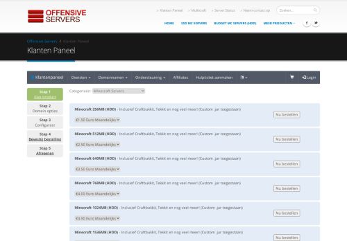 
                            11. Bestellen - Klanten Paneel - Offensive Servers