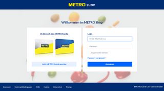 
                            4. Bestellportal METRO Cash & Carry Österreich GmbH: Anmelden