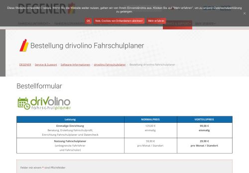 
                            6. Bestellung drivolino Fahrschulplaner - DEGENER Verlag - Kompetenz ...