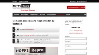
                            3. Bestellung - Hoppe Repro