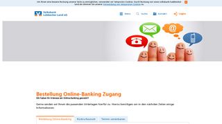 
                            5. Bestellung Online-Banking Zugang - Volksbank Lübbecker Land eG
