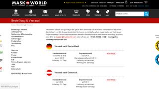 
                            1. Bestellung & Versand - maskworld.com