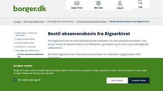 
                            5. Bestil eksamensbevis fra Rigsarkivet - Borger.dk