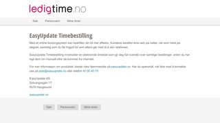 
                            8. Bestill bookingsystem - ledigtime.no