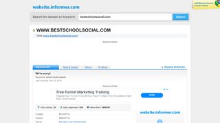 
                            2. bestschoolsocial.com at WI. We're sorry! - Website Informer