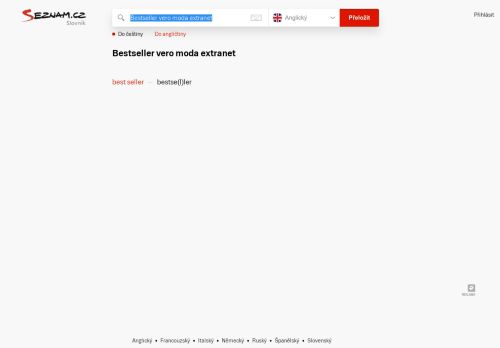 
                            7. Bestseller vero moda extranet překlad z angličtiny do češtiny ...