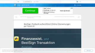 
                            12. BestSign: Postbank authentifiziert Online-Überweisungen per Touch ...