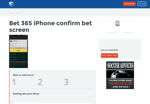 
                            9. Bet 365 iPhone confirm bet screen - The Footy Tipster