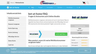 
                            5. bet-at-home FAQ - Fragen & Antworten zum Anbieter - Wettmaxx.com