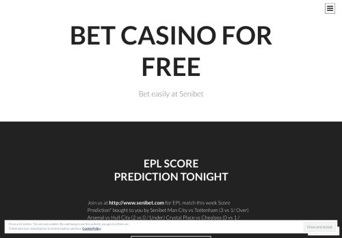 
                            2. Bet Casino for Free | Bet easily at Senibet