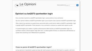 
                            2. Bet2875 Sportwetten Login - Le Opinioni