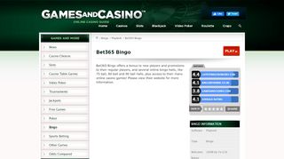 
                            5. Bet365 Bingo - Games and Casino