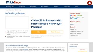
                            7. Bet365 Bingo Review | Bingo, Sports Betting & More - WhichBingo