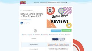 
                            9. Bet365 Bingo Review (Stop!) - Read The Reviews Before You Join!