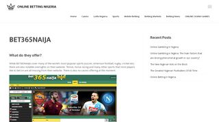 
                            1. Bet365naija - Online Betting Site Review and Customer Offers