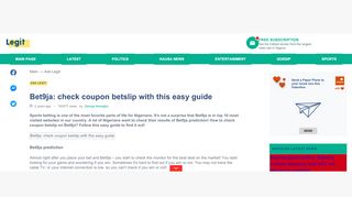 
                            8. Bet9ja: check coupon betslip with this easy guide ▷ Legit.ng