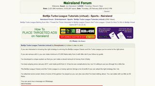 
                            8. Bet9ja Turbo League Tutorials (virtual) - Sports - Nigeria ...