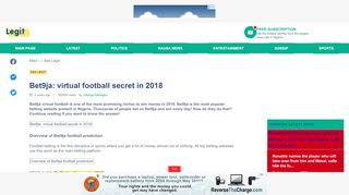 
                            7. Bet9ja: virtual football secret in 2018 ▷ Legit.ng