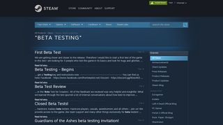 
                            6. beta testing - Steam