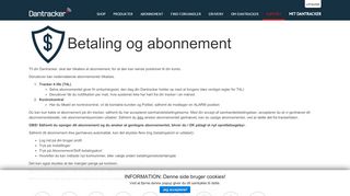 
                            7. Betailing og abonnement - Dantracker