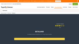 
                            8. betaland scommesse: fino a 0€ per i nuovi clienti | Superscommesse.it