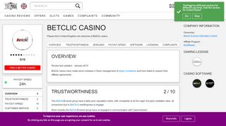 
                            12. BetClic Casino Review - Not Recommended | The Pogg