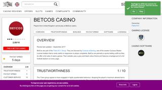 
                            4. BetCos Casino Review - Not Review | The Pogg