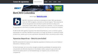 
                            8. BetCRIS login y descargar - Colombia futbol app para android