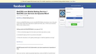 
                            7. BetCRIS.com Mobile Betting Service // BetCRIS.com Servicio de ...