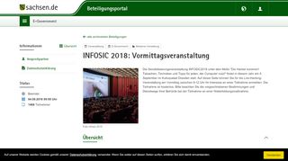 
                            11. Beteiligungsportal E-Government Sachsen - INFOSIC 2018 ...